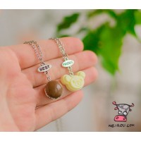 Кулон для двоих друзей "Best Friends. Шоколадные конфеты. Цена за набор 
